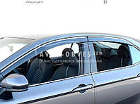 Дефлекторы на окна ветровики Toyota Camry V70 2018-... - тип: с хром молдингом
