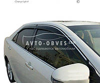 Дефлекторы на окна ветровики Toyota Camry V50 FL - тип: с хром молдингом