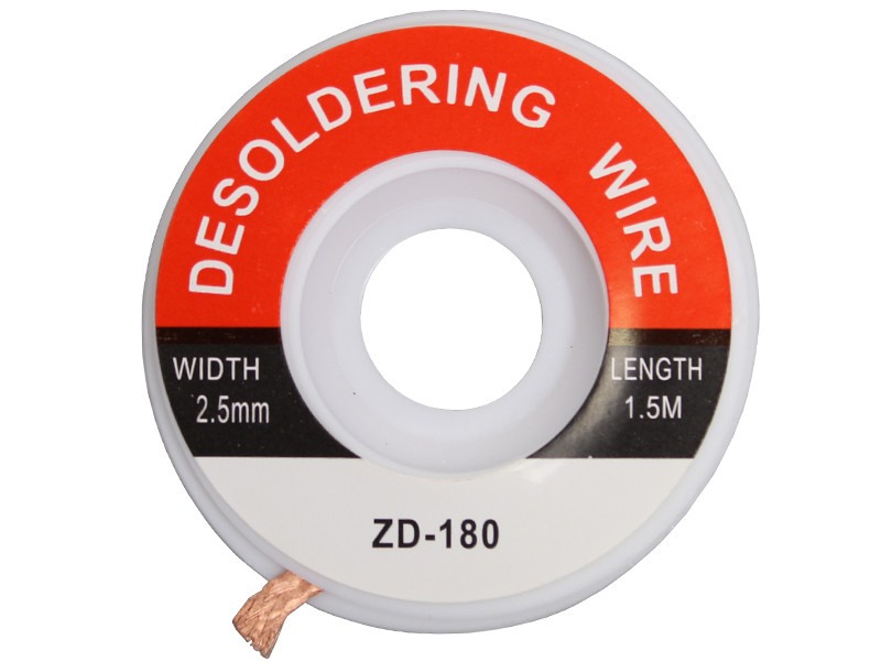 Обплетення для випаювання ZD-180 2.5 MM косичка мідна 1.5 M
