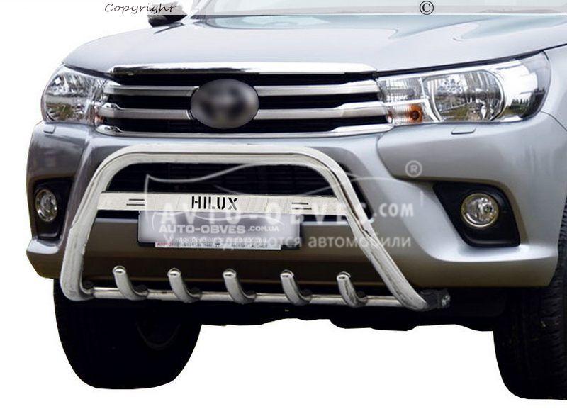 Кенгурятник Toyota Hilux 2015-2020 - тип: Ø51*1.6мм - фото 1 - id-p496483985