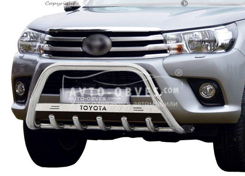 Кенгурятник Toyota Hilux 2015-2020 - тип: Ø51*1.6мм - фото 2 - id-p496483985