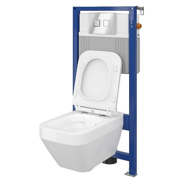 CET Cersanit B210 ІНСТРУ СИС-МА AQUA 52 PNEU S QF CREA SQUARE дюр. SLIM ліфт ACCENTO SQUARE хром блиск