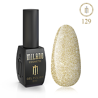Гель-лак для манікюру MILANO 8 МЛ No 129 (дизайн нігтів красиве покриття макіяжуп нарощування корекції makeup)