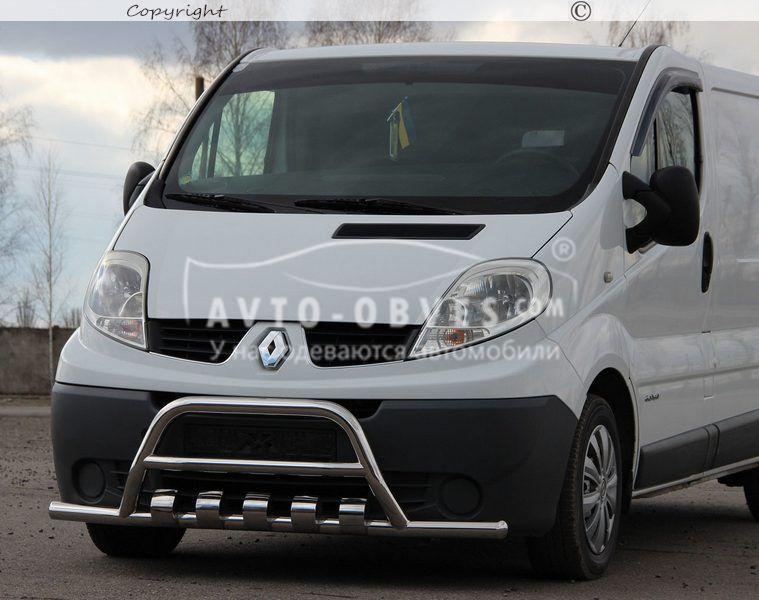 Защита бампера Renault Trafic - тип: с боковыми усами Ø 60 мм - фото 3 - id-p265162102