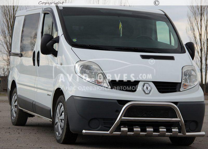 Защита бампера Renault Trafic - тип: с боковыми усами Ø 60 мм - фото 4 - id-p265162102