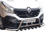 Защита бампера Renault Trafic 2015-... - тип: с боковыми усами