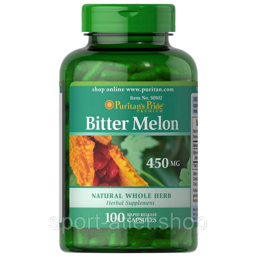 Натуральна добавка Puritan's Pride Bitter Melon 450 mg, 100 капсул, фото 1