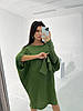 Стильна повсякденна сукня оверсайз з трикотажу-букле осінь-зима розмір єдиний, фото 2