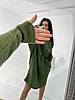 Стильна повсякденна сукня оверсайз з трикотажу-букле осінь-зима розмір єдиний, фото 3