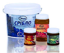 Фарба лакова акрилова 0.25 л золото, срібло, бронза, мідь, перли.