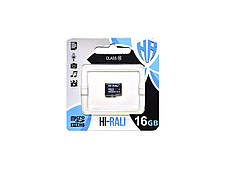 Карта пам'яті Hi-Rali 16 GB microSDHC class 10 (HI-16GBSD10U1-00)