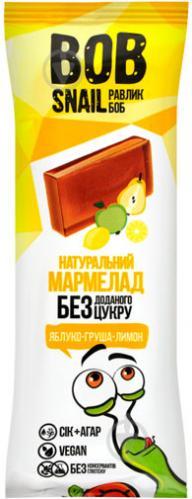 Натуральний мармелад без цукру Bob Snail (Равлик Боб), яблуко + груша + лимон