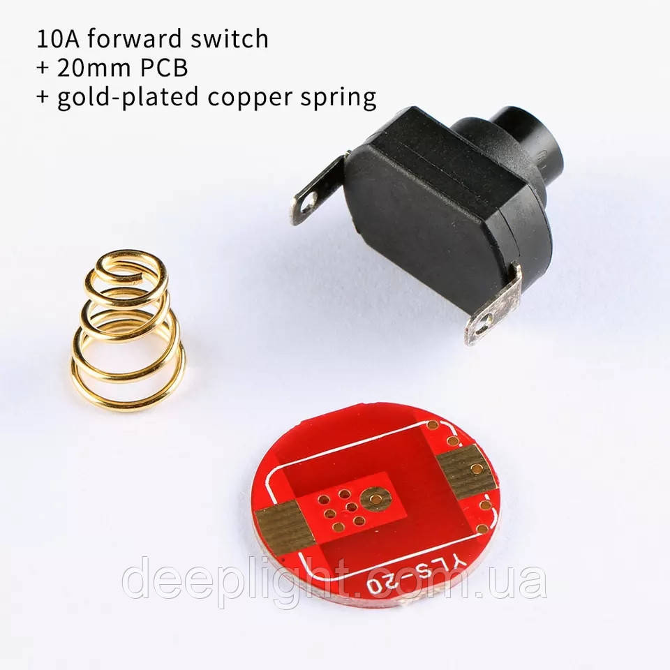 20 мм кнопка 10 ампер зворотного кліка + пружина, фото 1