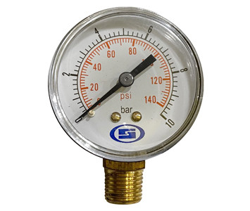 Манометр вертикальний Gross Ø50мм 10 Bar, фото 1