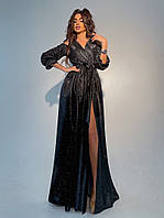 Вечернее платье из люрекса в пол