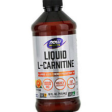 Л-карнітин NOW L-Carnitine Liquid 1000 mg 473 мл Кращий жироспалювач для жінок та чоловіків