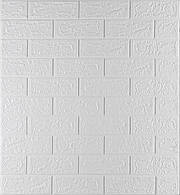 Інтер'єрна самоклеюча 3D панель під Білу цеглу 700х770х5мм
