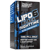 Lipo 6 Black NightTime Ultra Concentrate Nutrex Research, 30 капсул