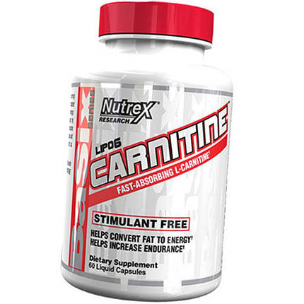 Л-карнітин Nutrex Lipo 6 Carnitine 60 liquid-капс L-carnitine Засіб для зниження ваги і схуднення для жінок, фото 2