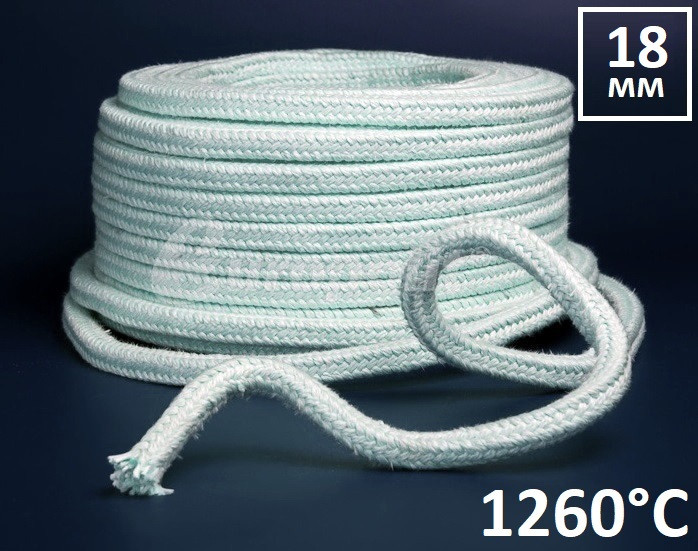 Шнур 18мм керамічний квадратний (Т=1260 °С) SZCZELINEX (Польща), бухта 10кг