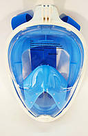 Полнолицевая панорамная маска для плавания снорклинга | Маска для плаванья Free Breath |