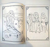 Розмальовка Barbie 36 аркушів | розмальовка для дівчинки | дитяча розмальовка |, фото 4