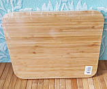 Минажница бамбукова 25 х 20 см | Минажниця | Посуд для сирів| Посуд з дерева, фото 3