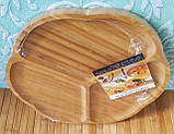 Минажница бамбукова 30 см | Минажниця | Посуд для сирів| Посуд з дерева, фото 3