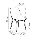 Стілець Tilia Shell-W Pad сидіння з тканиною knit-37, фото 3