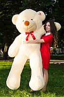 Великий Плюшевий ведмідь 2 метри, персиковий м'який ведмедик, подарунок для дівчини