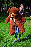 Плюшевый медведь мягкая игрушка Ветли 130 см Шоколадный Подарок девушке