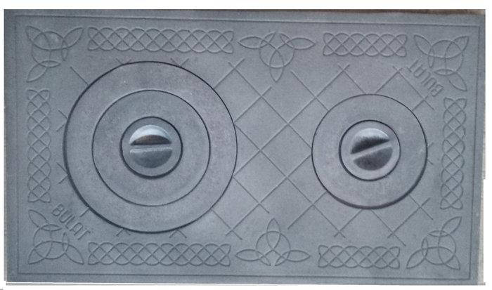 Чугунная плита для печи 710 х 410 Булат с орнаментом (ID#1553744683 ...