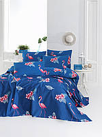 Покрывало пике Lotus Home Perfect - Flamingo голубой 160*235