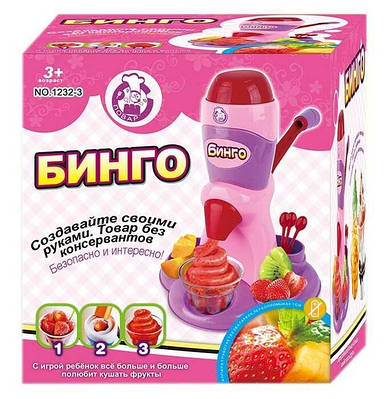 Іграшковий соковитискач для дівчаток від 3 років З ложечками та стаканчиком Яскрава Рожевий В коробці 1232-3