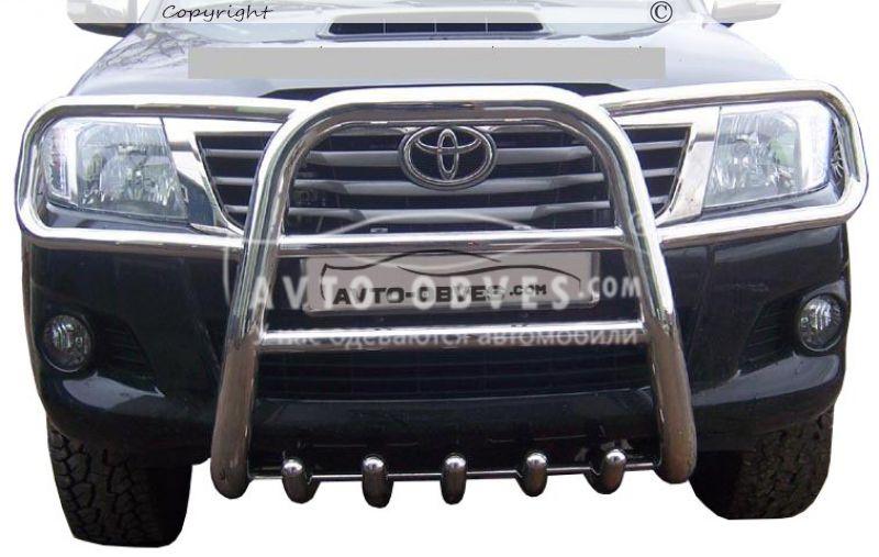 Передняя дуга Toyota Hilux 2006-2011 -тип: с защитой фар - фото 1 - id-p672254089