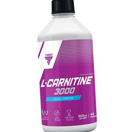 Л-карнітин рідкий Trec Nutrition L-Carnitine 3000 500 мл Кращий жироспалювач для жінок та чоловіків, фото 2