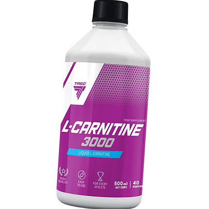 Л-карнітин рідкий Trec Nutrition L-Carnitine 3000 500 мл Кращий жироспалювач для жінок та чоловіків, фото 2