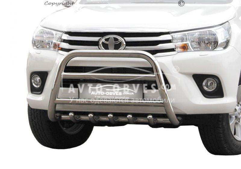 Кенгурятник Toyota Hilux 2015-2020 - тип: Ø51*1,6мм - фото 1 - id-p348292490