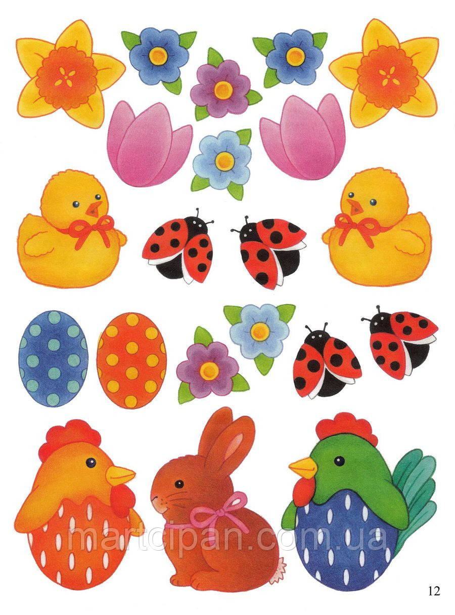 Зайчик+курочка пасха Вафельная картинка : продажа, цена в Запорожской ...