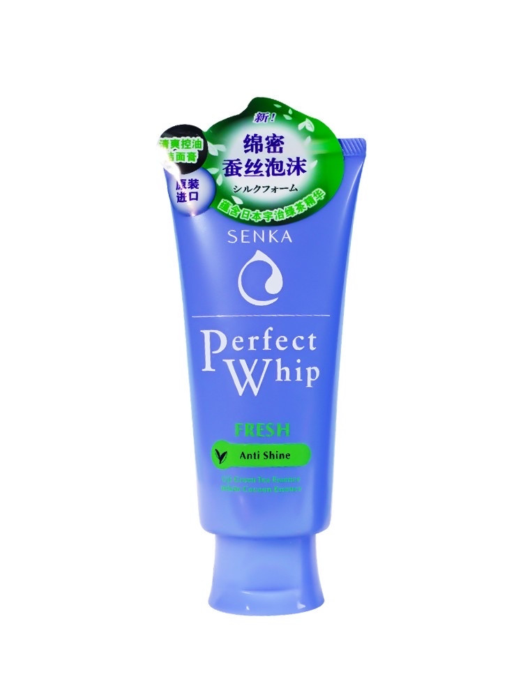 Shiseido Senka Perfect Whip Fresh Anti Shine м'яка освіжна пінка для жирної та комбінованої шкіри 100 г.