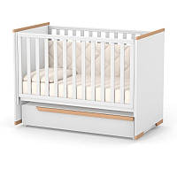 Кроватка для новорожденных Сиэтл ЛД 9 бело буковая