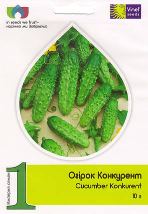 Насіння огірка Конкурент 10 г, Vinel' Seeds, фото 1