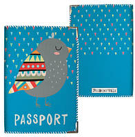 Обкладинка на паспорт Птичка (PD_TFL034_WH)