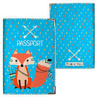 Обкладинка на паспорт Лисичка с стрелами (PD_TFL033_WH)