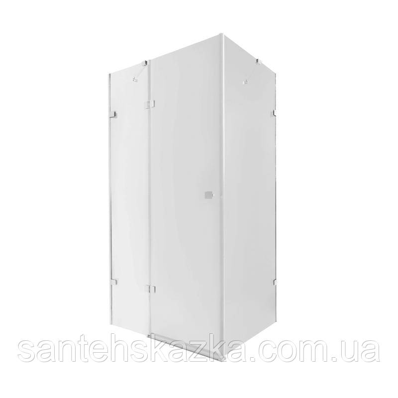 Душова кабіна Qtap Capricorn CRM10128RC6 120x80 см, скло Clear 6 мм, покриття CalcLess без піддона, фото 1
