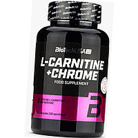 Л-карнітин BioTech L-Carnitine plus Chrome 60 капс Капсули для зниження ваги і схуднення для жінок і чоловіків