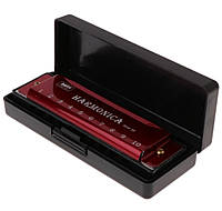 Губная гармошка Harmonica BMT1 Блюзовая Красная