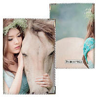 Обложка на паспорт Девушка с лошадью (PD_15L005_WH)