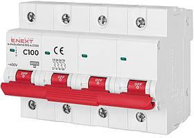 Модульний автоматичний вимикач e.mcb.stand.100.4.C100, 4р, 100А, C, 10кА