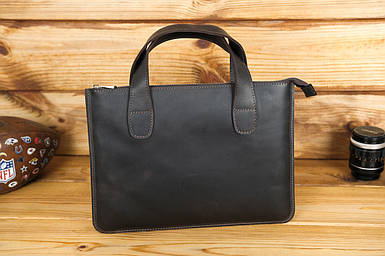 Чохол для MacBook Дизайн №43 з натуральної шкіри колір Шоколад